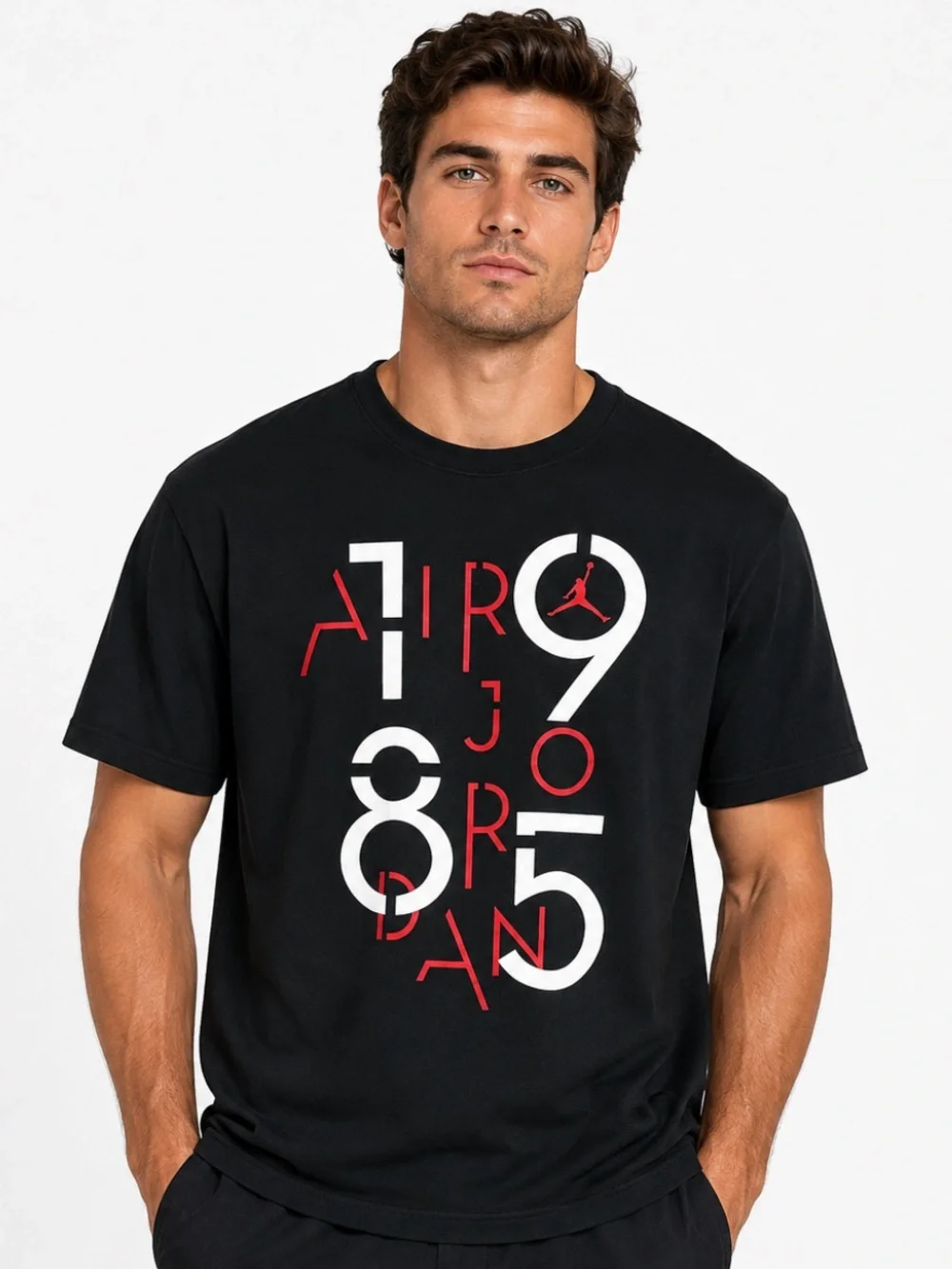 Jordan Air 1985 Graphic T-Shirt Black Red White Men’s XL